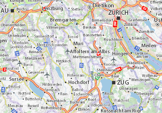 Karte Stadtplan Benzenschwil