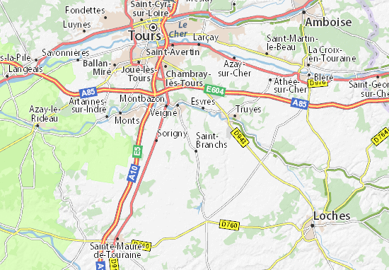 Karte Stadtplan Le Villiers