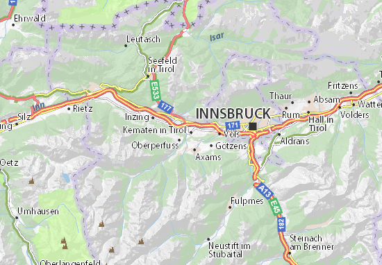Karte Stadtplan Kematen in Tirol
