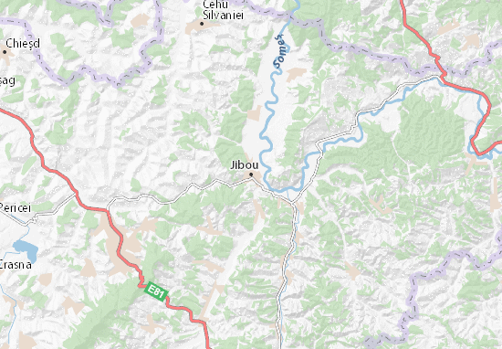 Karte Stadtplan Jibou
