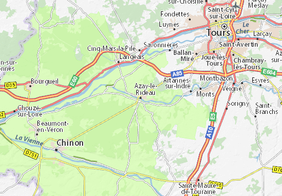 Mapa Plano Azay-le-Rideau