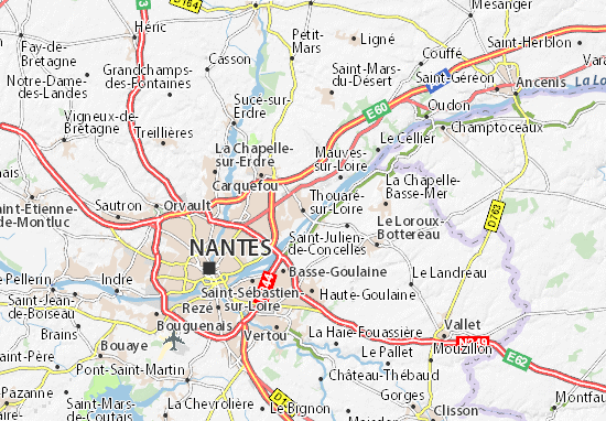 Mapa Plano Thouaré-sur-Loire