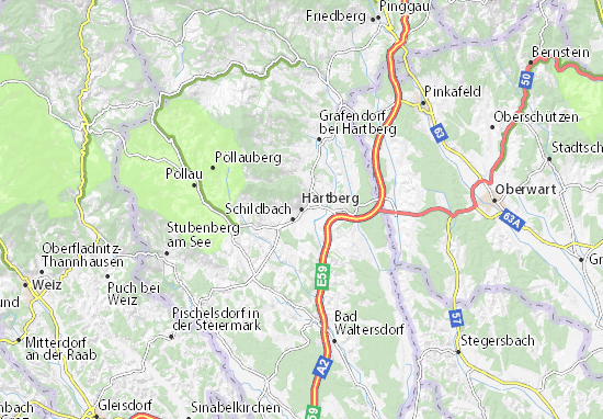 Karte Stadtplan Hartberg