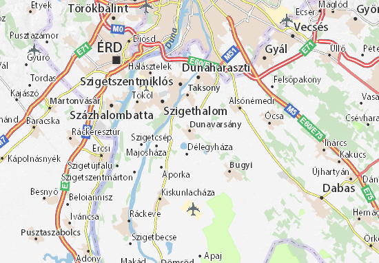 Karte Stadtplan Dunavarsány