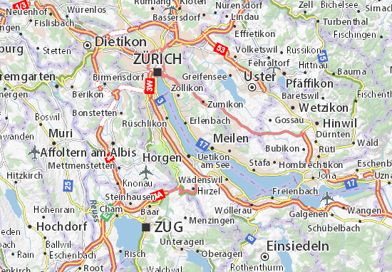 Karte Stadtplan Herrliberg