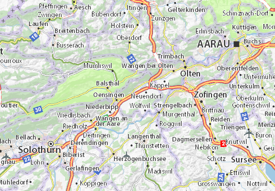 Karte Stadtplan Niederbuchsiten