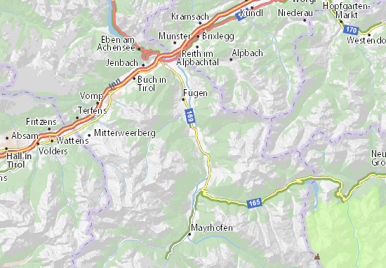 Karte Stadtplan Ried im Zillertal