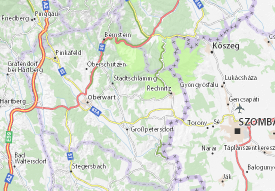 Karte Stadtplan Weiden bei Rechnitz
