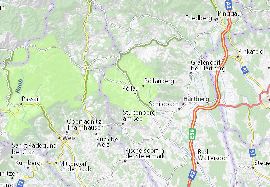 Karte Stadtplan Pöllau