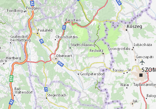 Karte Stadtplan Allersdorf im Burgenland