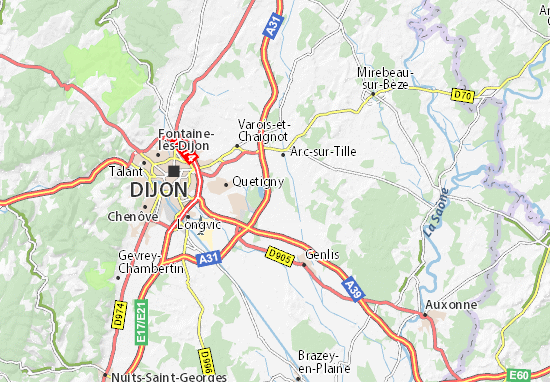 Karte Stadtplan Bressey-sur-Tille