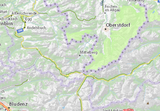 Kaart Plattegrond Mittelberg