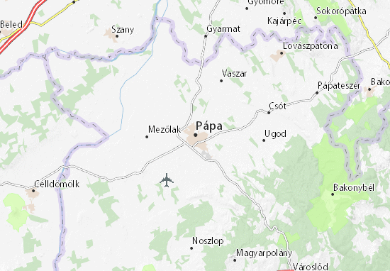 Karte Stadtplan Pápa