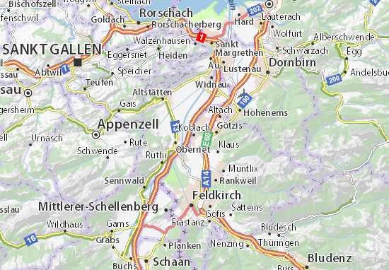 Karte Stadtplan Koblach