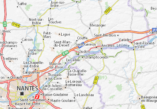 Karte Stadtplan Oudon