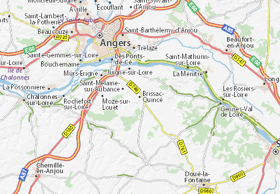 Karte Stadtplan Brissac-Quincé
