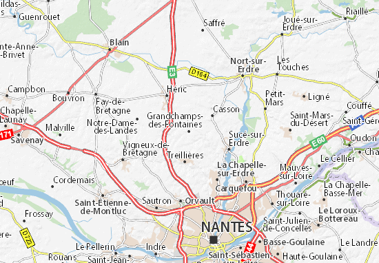 Mapa Plano Grandchamps-des-Fontaines