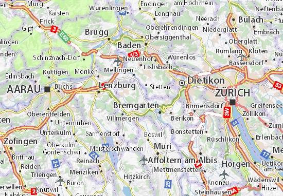 Karte Stadtplan Niederwil