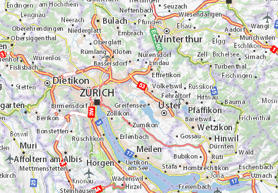 Mapa Schwerzenbach