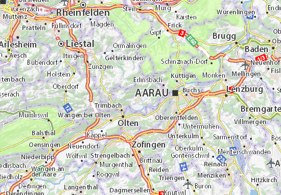 Karte Stadtplan Lostorf