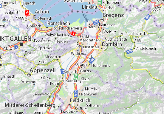 Karte Stadtplan Diepoldsau