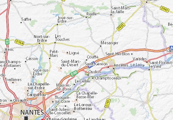 Karte Stadtplan Couffé