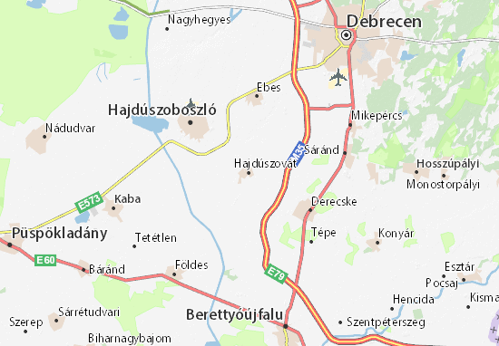 Karte Stadtplan Hajdúszovát