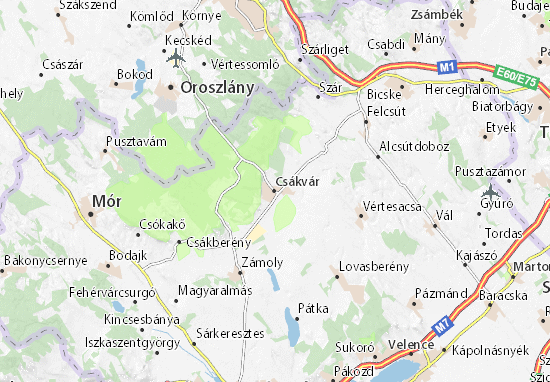 Csákvár Map