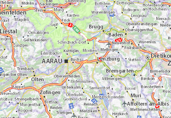Kaart Plattegrond Rupperswil