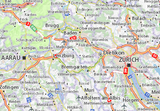 Karte Stadtplan Stetten