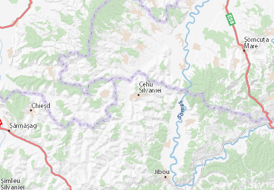Kaart Plattegrond Cehu Silvaniei