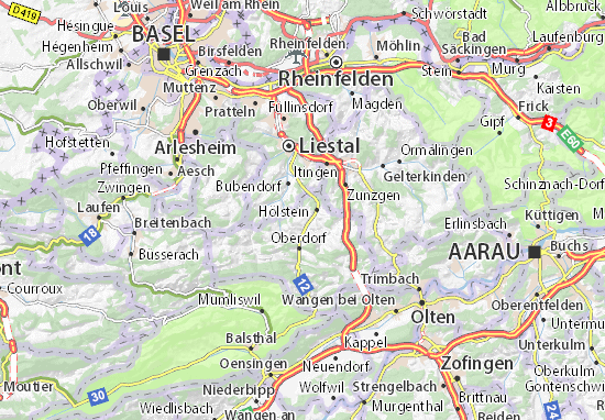 Karte Stadtplan Lampenberg