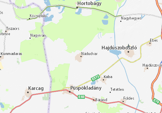 Karte Stadtplan Nádudvar