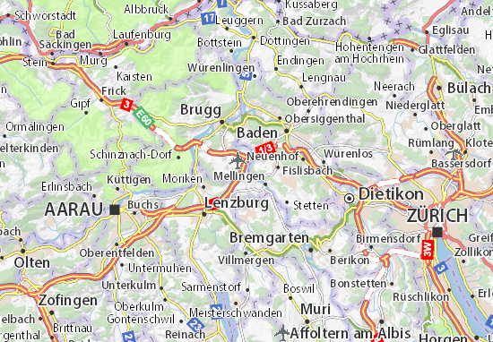 Karte Stadtplan Birrhard