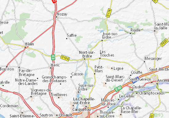 Mapa Plano Nort-sur-Erdre