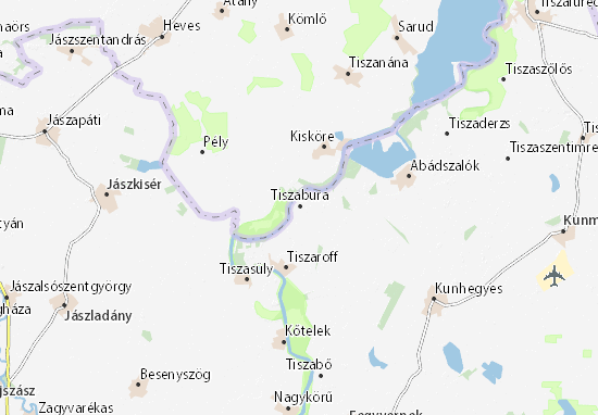 Tiszabura Map