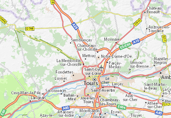 Karte Stadtplan Mettray