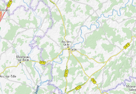 Mapa Arc-lès-Gray