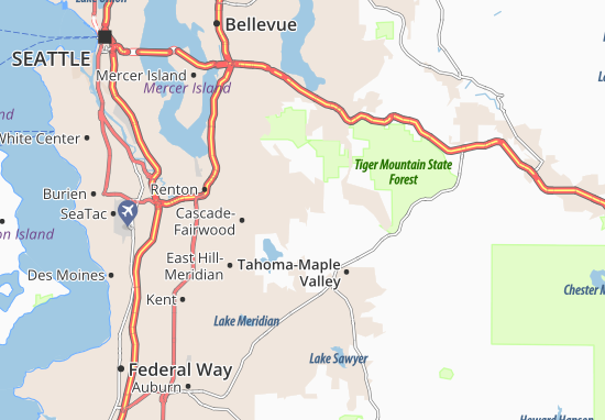 Karte Stadtplan Maple Heights-Lake Desire