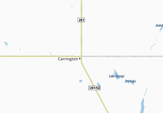 Karte Stadtplan Carrington