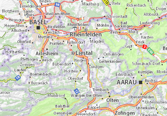 Karte Stadtplan Itingen