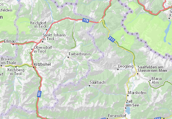Hochfilzen Map