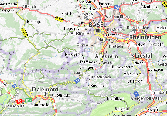 Karte Stadtplan Hofstetten