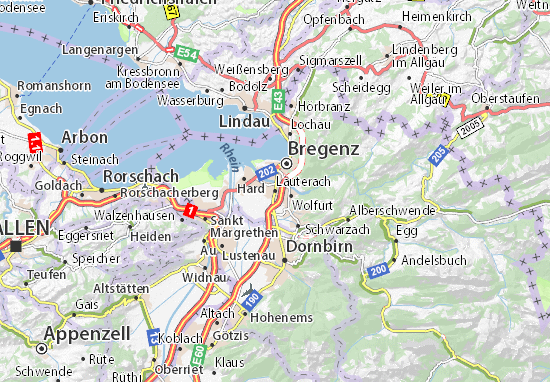 Karte Stadtplan Lauterach