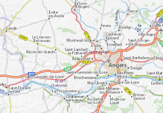 Kaart Plattegrond Saint-Lambert-la-Potherie