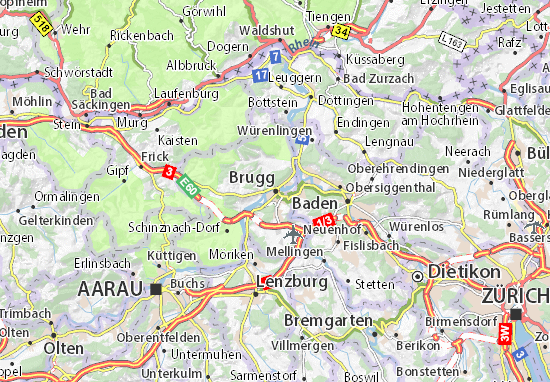 Mapa Plano Brugg