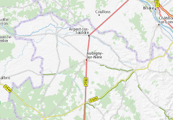 Kaart Plattegrond Aubigny-sur-Nère
