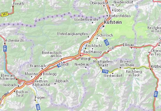Karte Stadtplan Wörgl