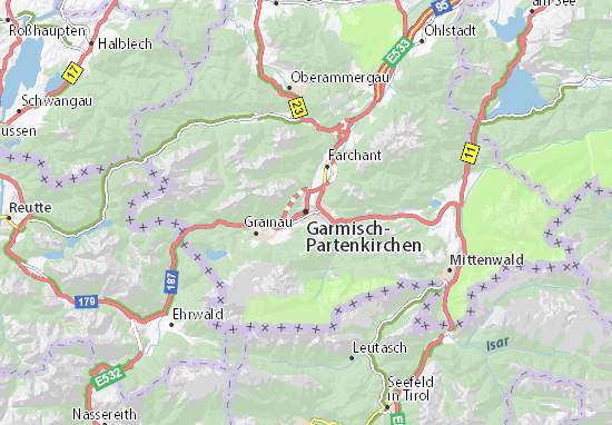 Karte Stadtplan Garmisch-Partenkirchen