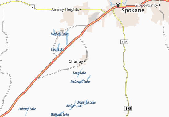 Karte Stadtplan Cheney